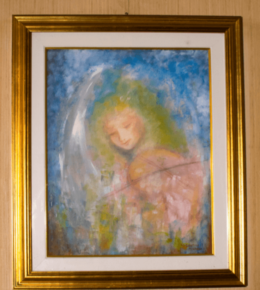 pittura angelo e armonia, come la musica ed il benessere possano trascendere fino a personificarsi con quanto di più sicuro la nostra mente possa elaborare